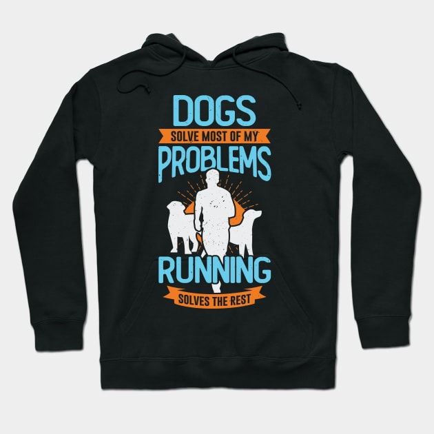 Running Sport Marathon Runner Dog Lover Gift Hoodie by Dolde08